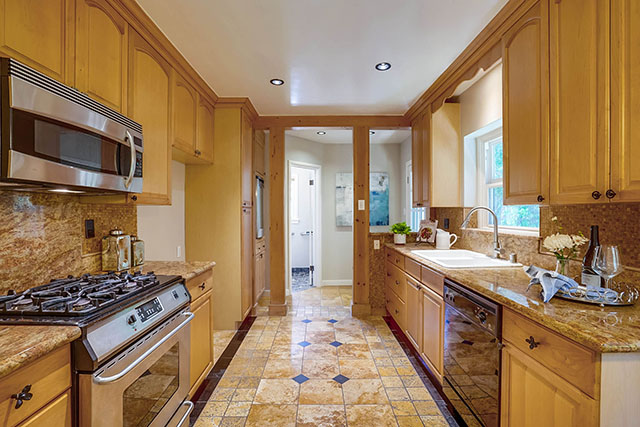 Kitchen with Breakfast Nook & Wine Fridge