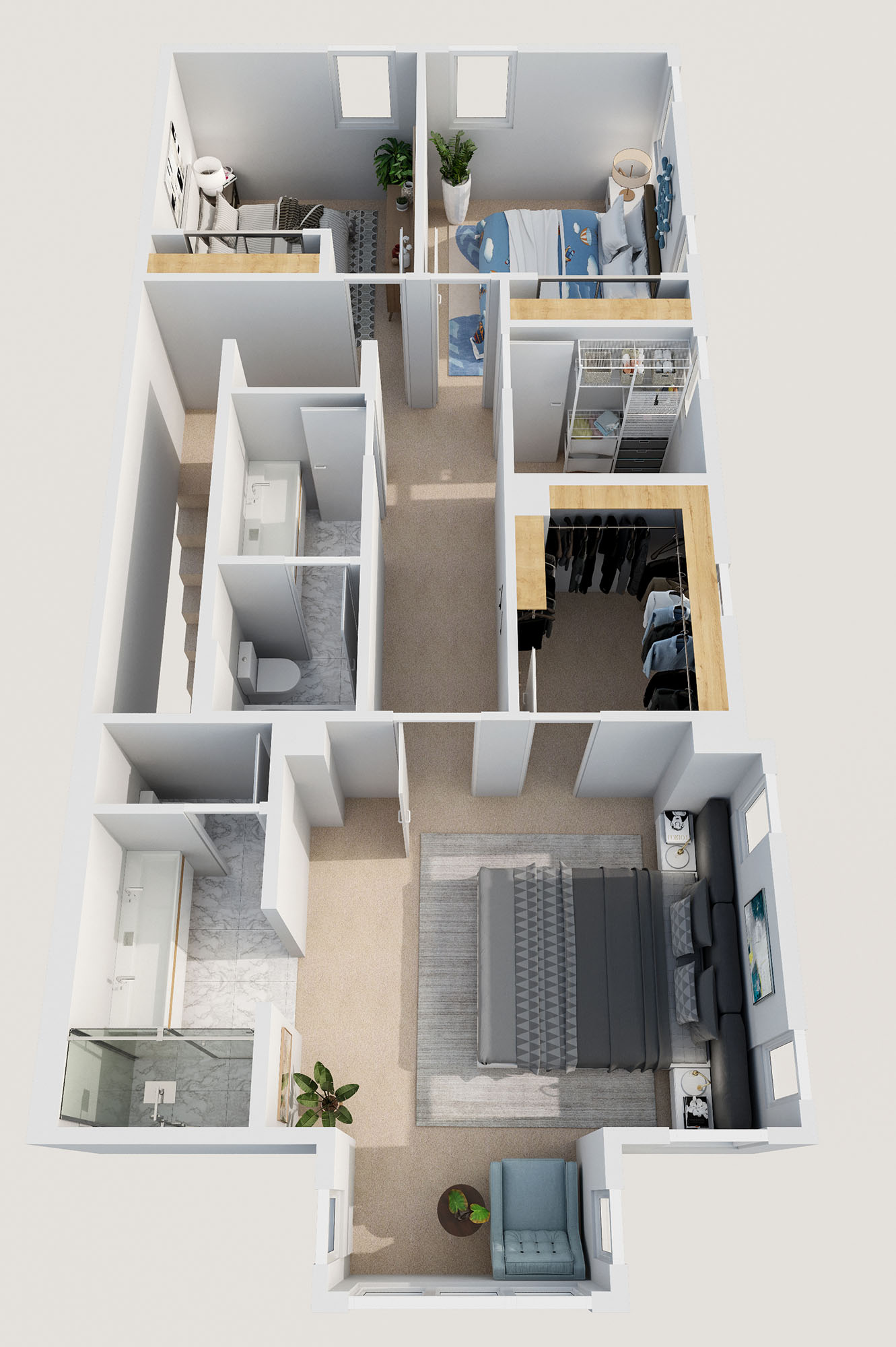 3D Floor Plan second floor