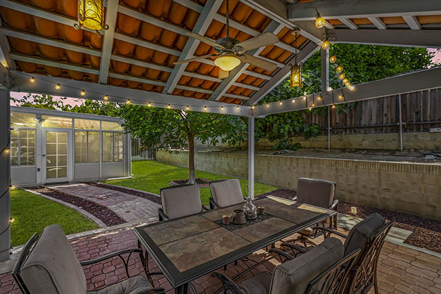 Backyard with Covered Patio